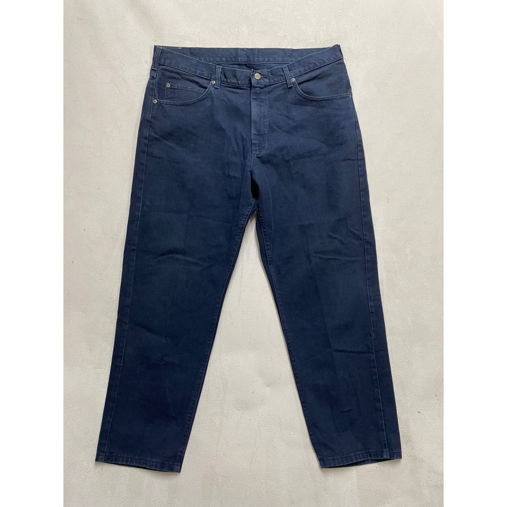 LL Bean Mens 40x30 Navy Blue Denim Jeans Made in USA Straight Leg 100% Cotton
